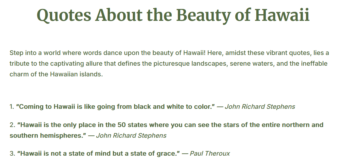 Coming to Hawai'i is like going from black and white to color. Coming to Hawai'i is like going from black and white to color.