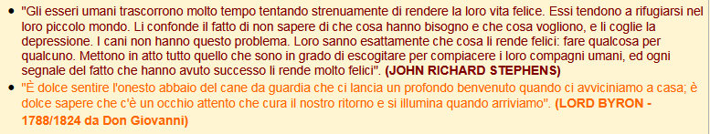 (In Italian) In the book Dog Quotations (In Italian) In the book Dog Quotations