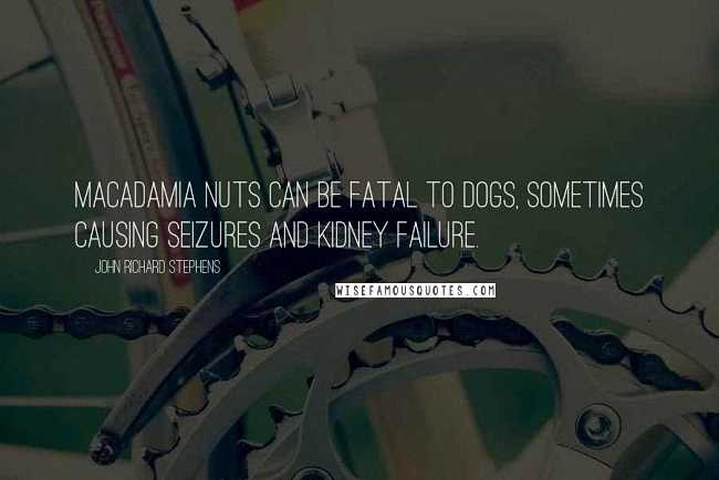 Macadamia nuts can be fatal to dogs, sometimes causing seizures and kidney failure. Macadamia nuts can be fatal to dogs, sometimes causing seizures and kidney failure.
